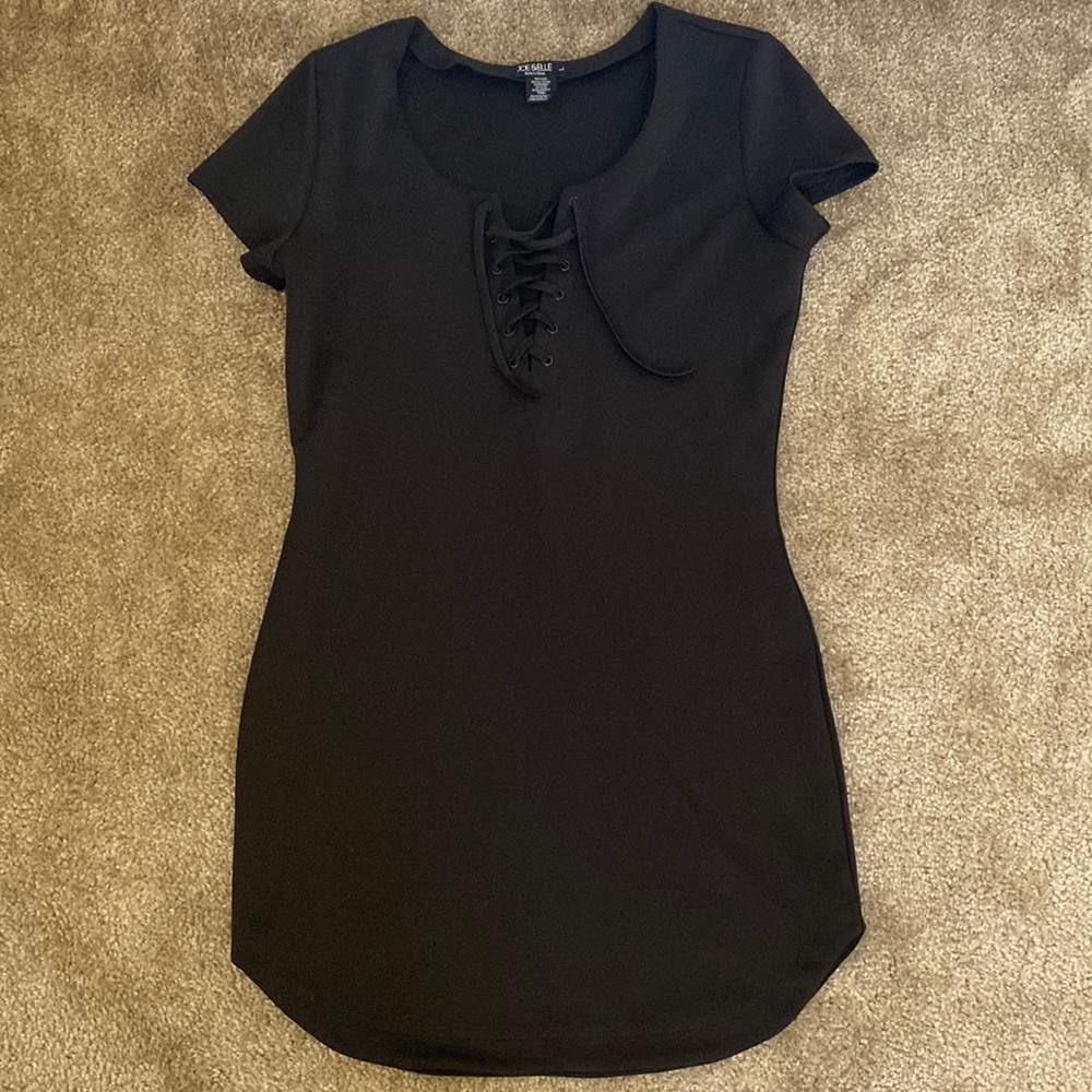 Lace up mini dress